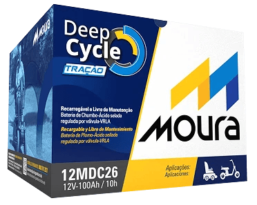Bateria Moura Tração Deep Cycle MDC.