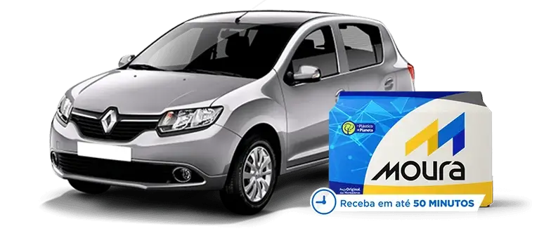 Renault Sandero com bateria Moura
