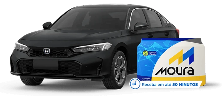 Honda Civic com bateria Moura