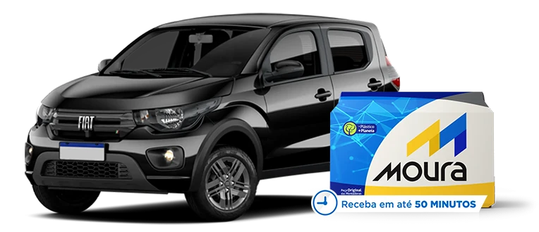 Fiat Mobi com bateria Moura