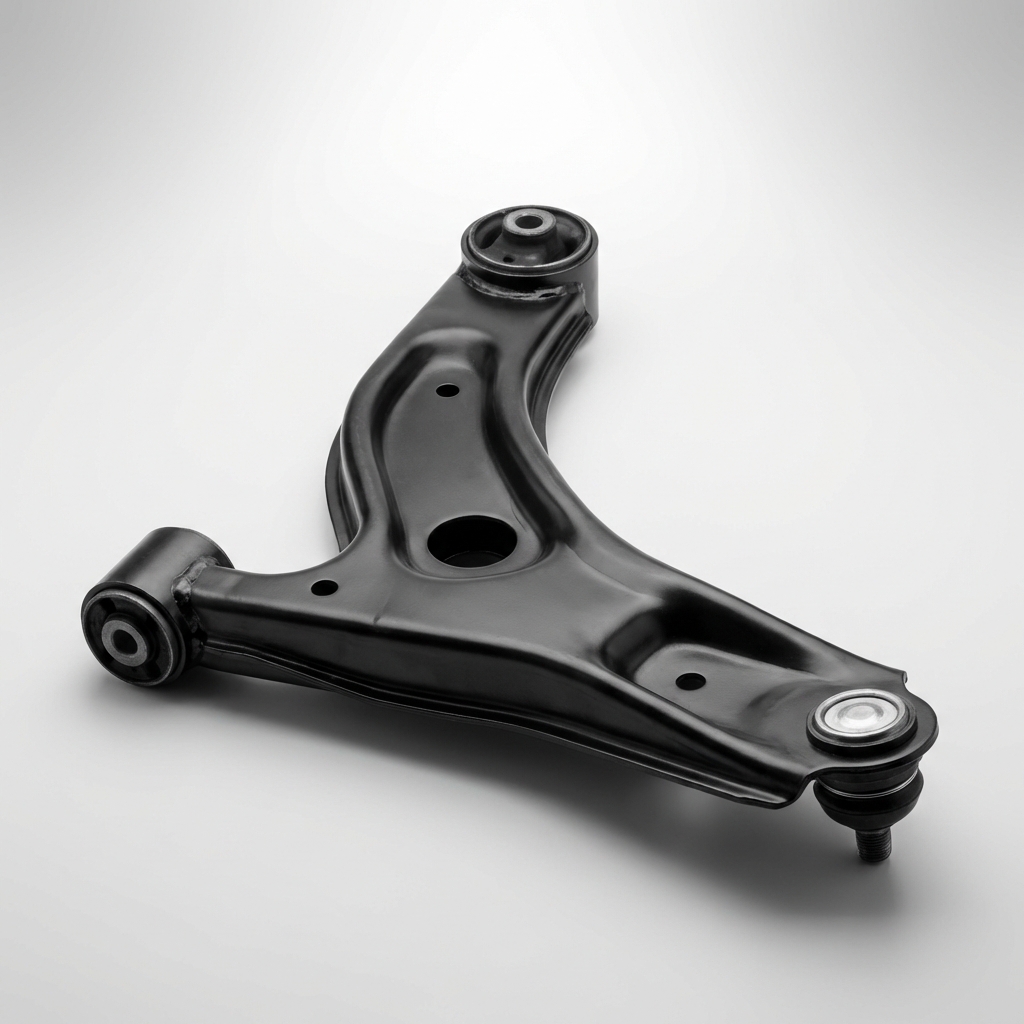 Close de uma bucha de bandeja automotiva preta. 