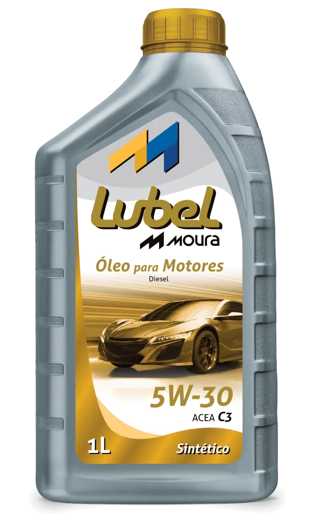 Frasco cinza do Óleo Lubel sintético diesel 5W-30