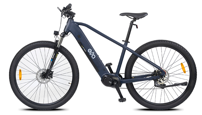 Ella Explorer bicicleta elétrica da Moura na cor azul em fundo branco